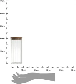 Szklany słoik Arno z akacjową pokrywką 1100 ml