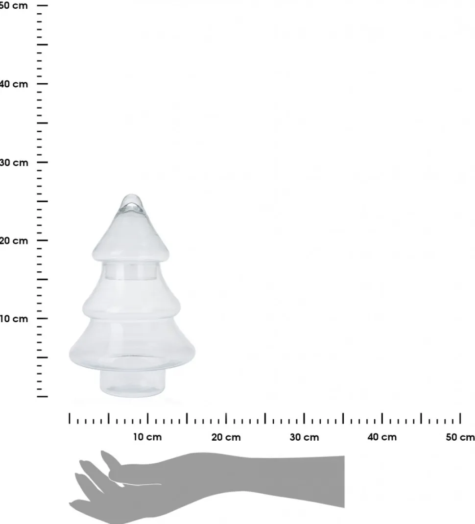 Szklany słoik w kształcie Choinki 25 cm