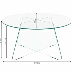 Szklany stolik kawowy Samos transparentny