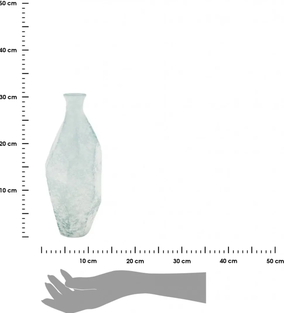 Szklany wazon dekoracyjny 31 cm