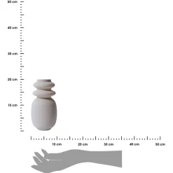 Szklany wazon Fjord 2 ciemny beż 20 cm