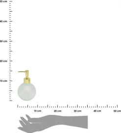 Szklany dozownik na mydło biały 400 ml * Bathroom Solutions Outlet