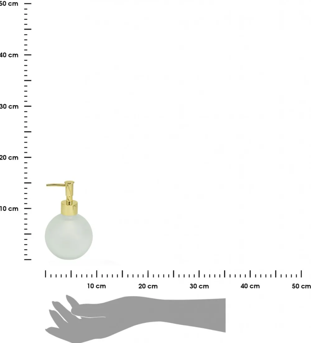 Szklany dozownik na mydło biały 400 ml * Bathroom Solutions Outlet