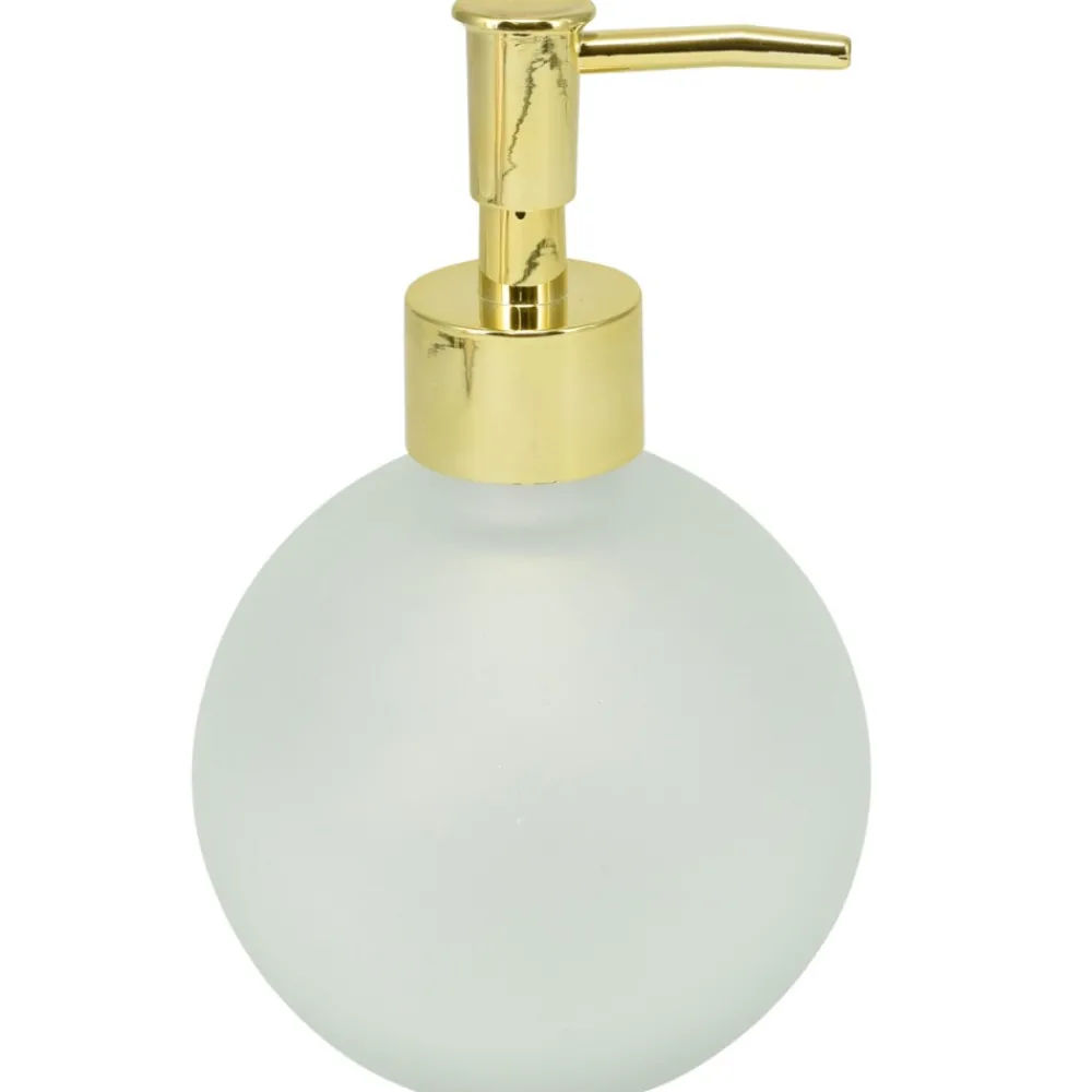 Szklany dozownik na mydło biały 400 ml * Bathroom Solutions Outlet