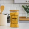 Szklany pojemnik na makaron z bambusową pokrywką 1.2l * VIVALTO Sale
