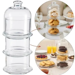 Szklany pojemnik na słodycze 3 poziomy 3x230 ml * PASABAHÇE