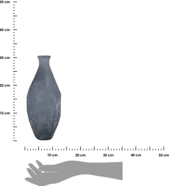 Szklany wazon dekoracyjny 31 cm ciemnoszary * Dijk Online