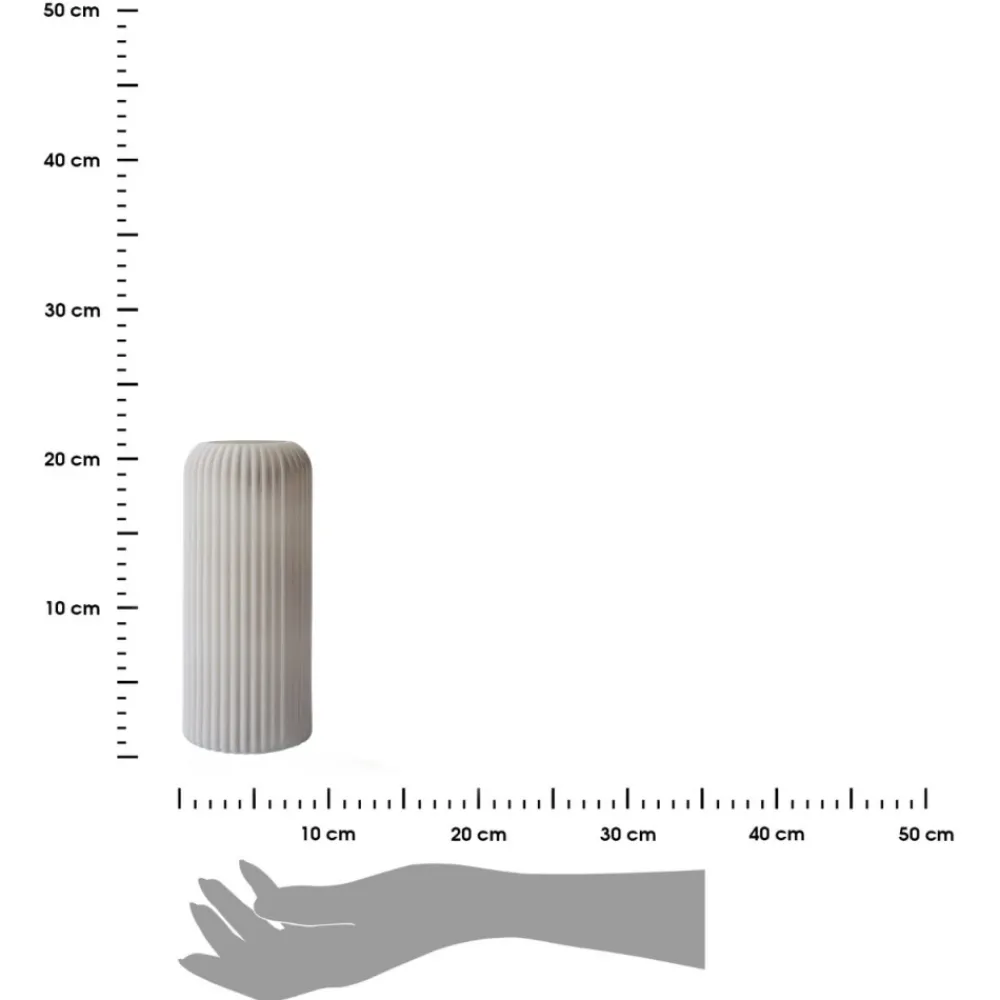 Szklany wazon Fjord 1 ciemny beż 20 cm * HowHomely Outlet