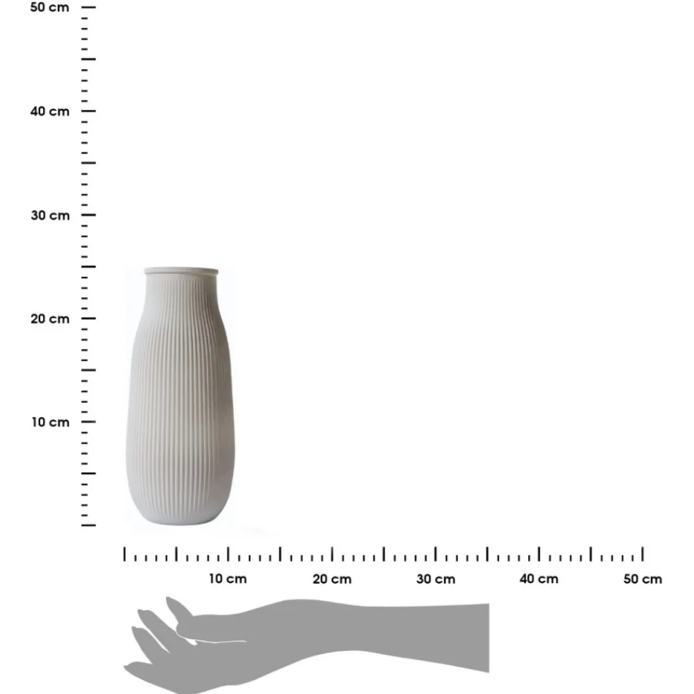 Szklany wazon Fjord 3 ciemny beż 25 cm * HowHomely