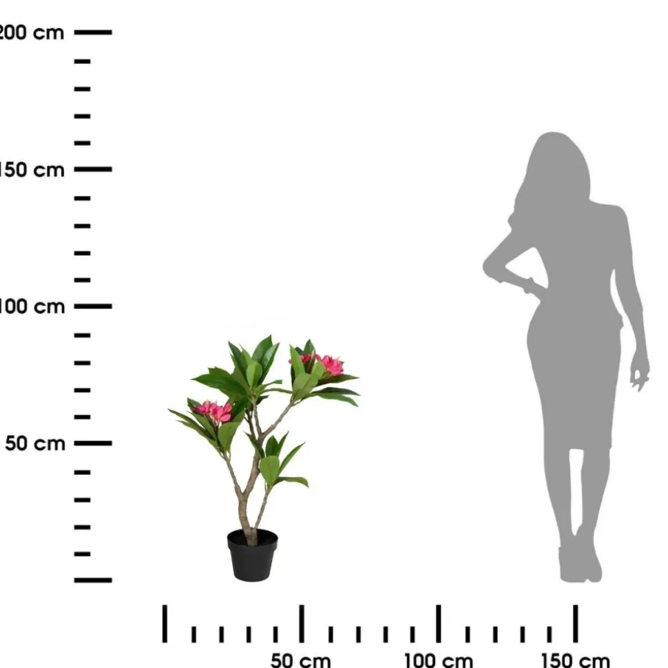 Sztuczne drzewko frangipani różowa 90 cm w doniczce