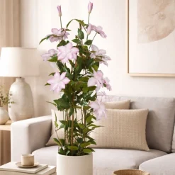 Sztuczne drzewko clematis różowy 98 cm w doniczce * HowHomely Outlet