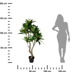 Sztuczne drzewko frangipani biała 150 cm doniczce * HowHomely Best