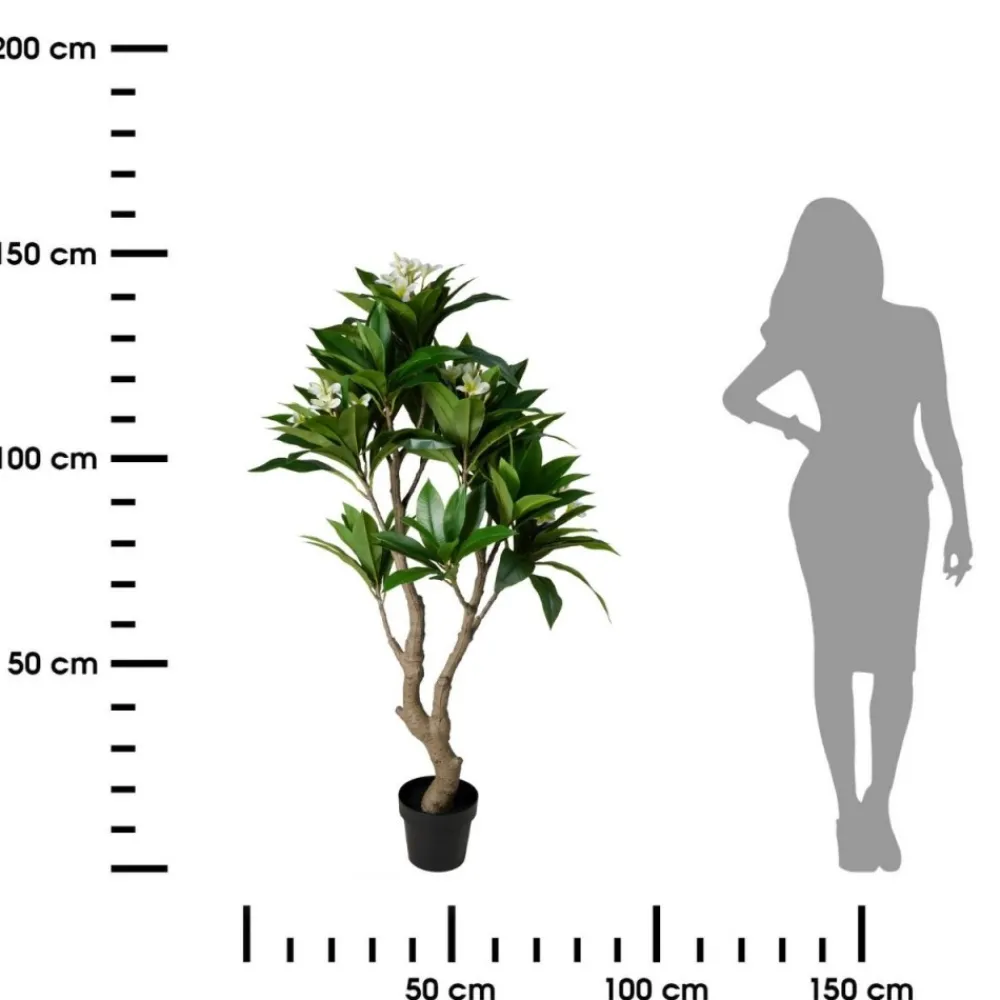 Sztuczne drzewko frangipani biała 150 cm doniczce * HowHomely Best