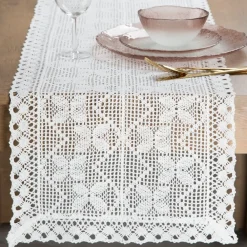 Szydełkowy bieżnik MARTHA 40x140 cm biał * EUROFIRANY B.B. Choczyńscy Sp.J.