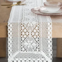 Szydełkowy bieżnik MEGGY 32x140 cm biały * EUROFIRANY B.B. Choczyńscy Sp.J. Best