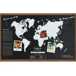 Tablica magnetyczna z mapą świata 78x48 cm * H&S Decoration Sale