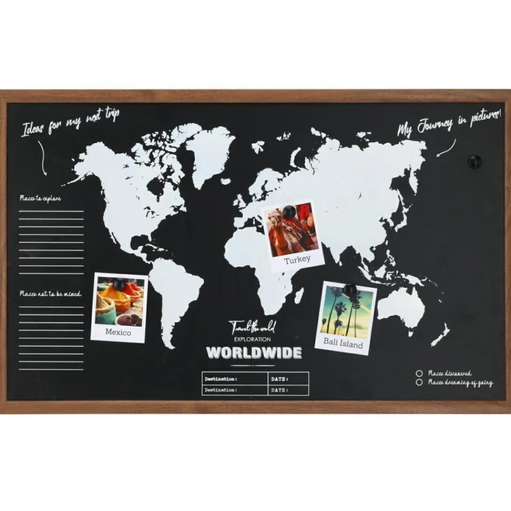 Tablica magnetyczna z mapą świata 78x48 cm * H&S Decoration Sale