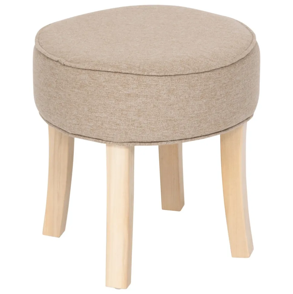Taboret Adriel beżowy velvet