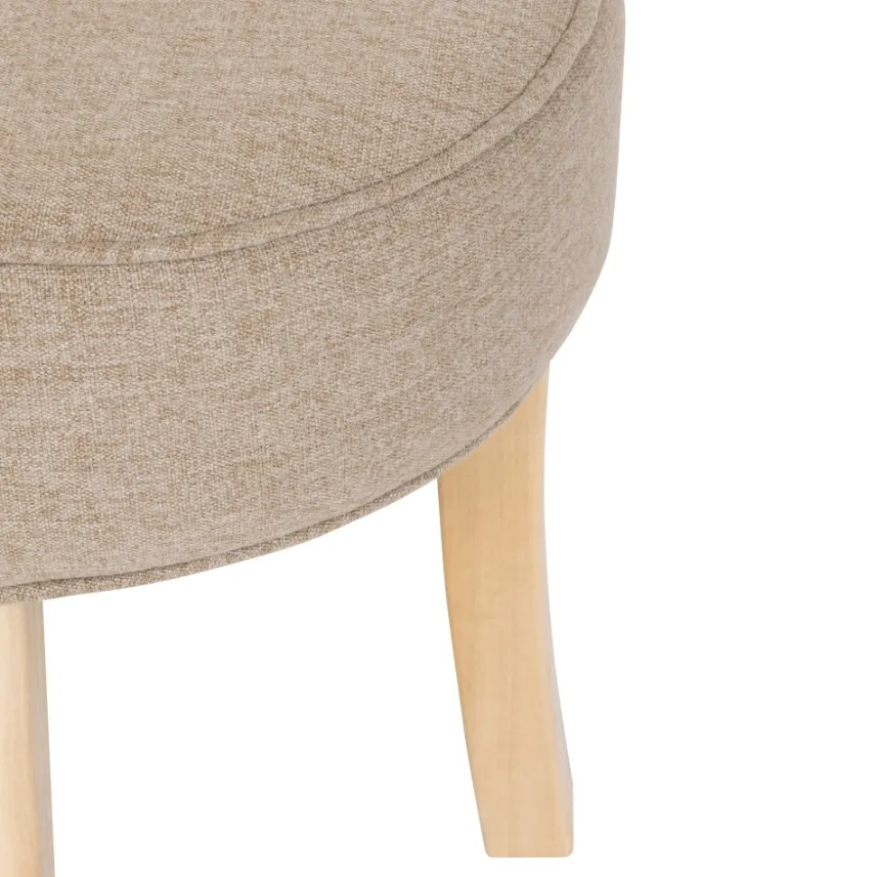 Taboret Adriel beżowy velvet