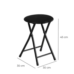 Taboret składany czarny 30x h45 cm