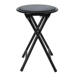 Taboret składany metalowy czarny 45cm * H&S Decoration Best