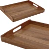 Taca drewniana z uchwytami 40x30 cm