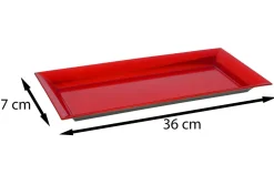 Taca podłużna czerwona 36 cm * Excellent Houseware Discount