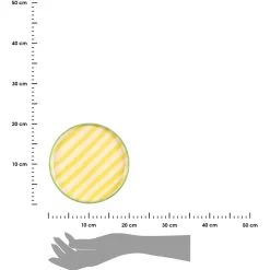Talerz deserowy Dolce Vita 20 cm żółte pasy