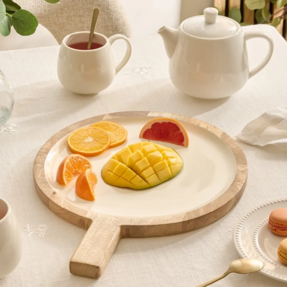 Talerz do serwowania Inaya Mango 40x30 cm biały