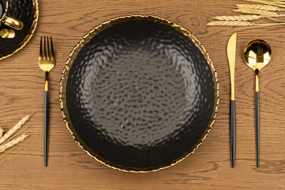Talerz głęboki Kati Black Gold 26 cm