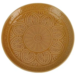 Talerz kamionkowy żółty 26,5 cm