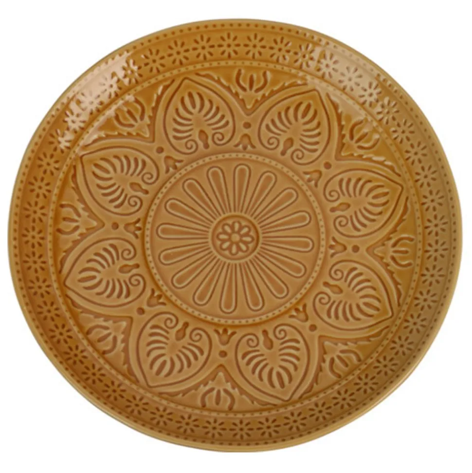 Talerz kamionkowy żółty 26,5 cm
