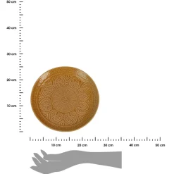 Talerz kamionkowy żółty 26,5 cm
