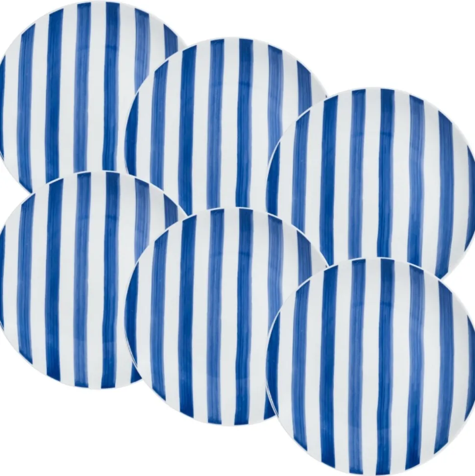 Talerze obiadowe 27 cm 6 szt. Ligne niebieskie