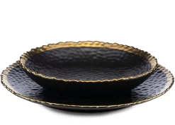 Talerz głęboki Kati Black Gold 21 cm * HowHomely Best