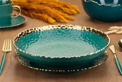 Talerz głęboki Kati Green Gold 26 cm * HowHomely