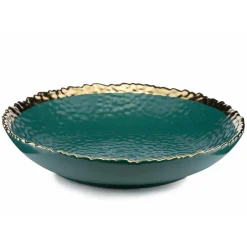 Talerz głęboki Kati Green Gold 26 cm * HowHomely