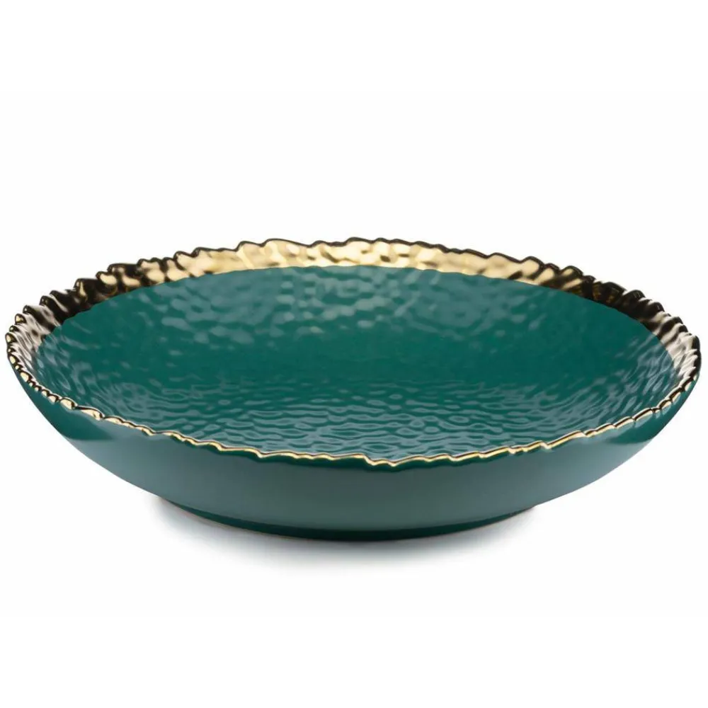Talerz głęboki Kati Green Gold 26 cm * HowHomely