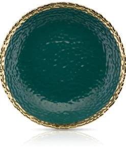 Talerz głęboki Kati Green Gold 26 cm * HowHomely