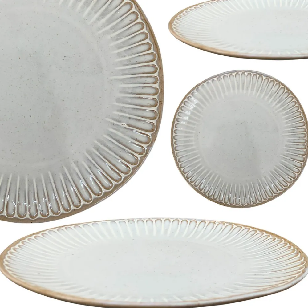 Talerz obiadowy ceramiczny szary Grau 21x21 cm * Exner GmbH Online