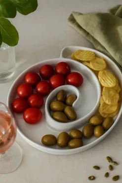 Talerz spiralny na przekąski biały * Secret de Gourmet Clearance
