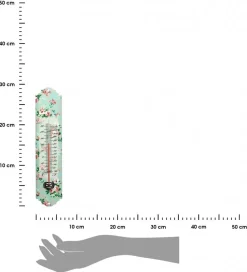Termometr ścienny z motywem róży 30 cm