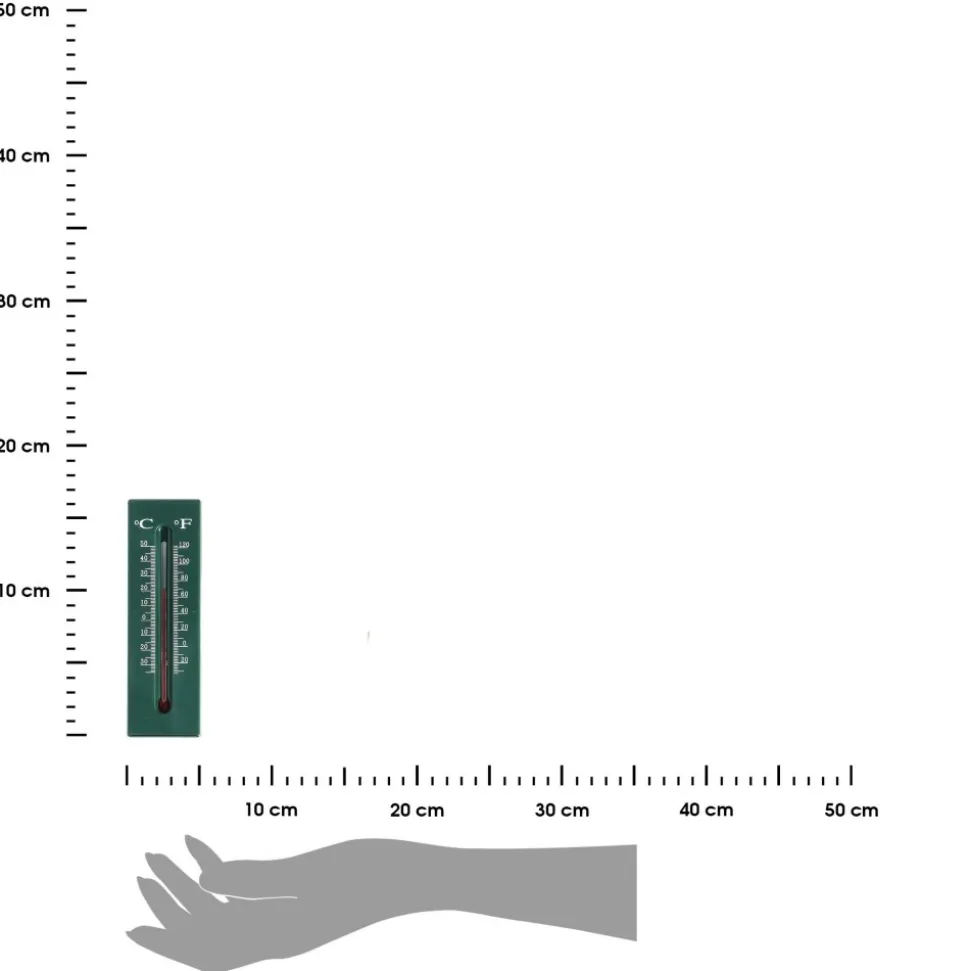 Termometr ścienny ze schowkiem na klucz 16 cm
