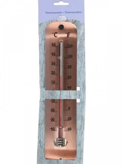Termometr zewnętrzny w kolorze miedzi ze stali nierdzewnej 30 cm