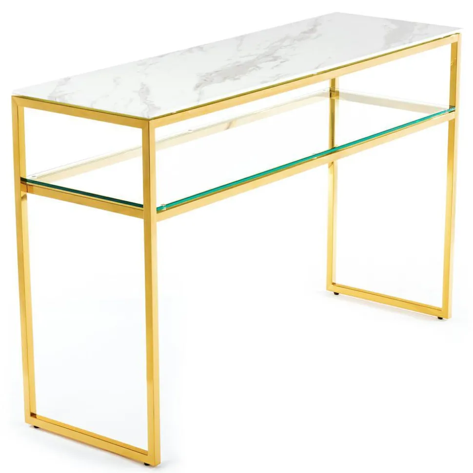 Toaletka Natia Gold White 120 cm