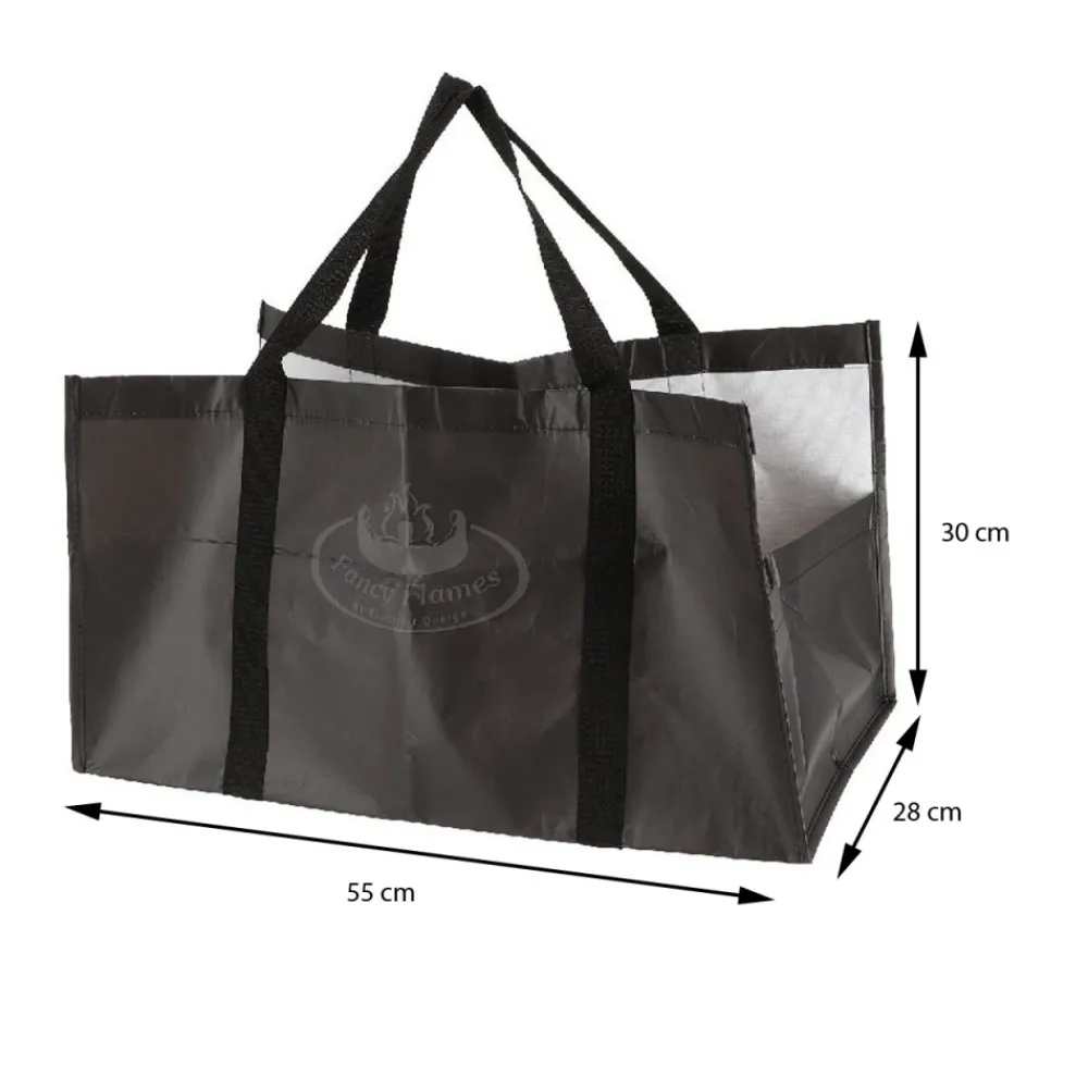 Torba na drewno kominkowe czarna rPET 20l * Esschert Design Sale