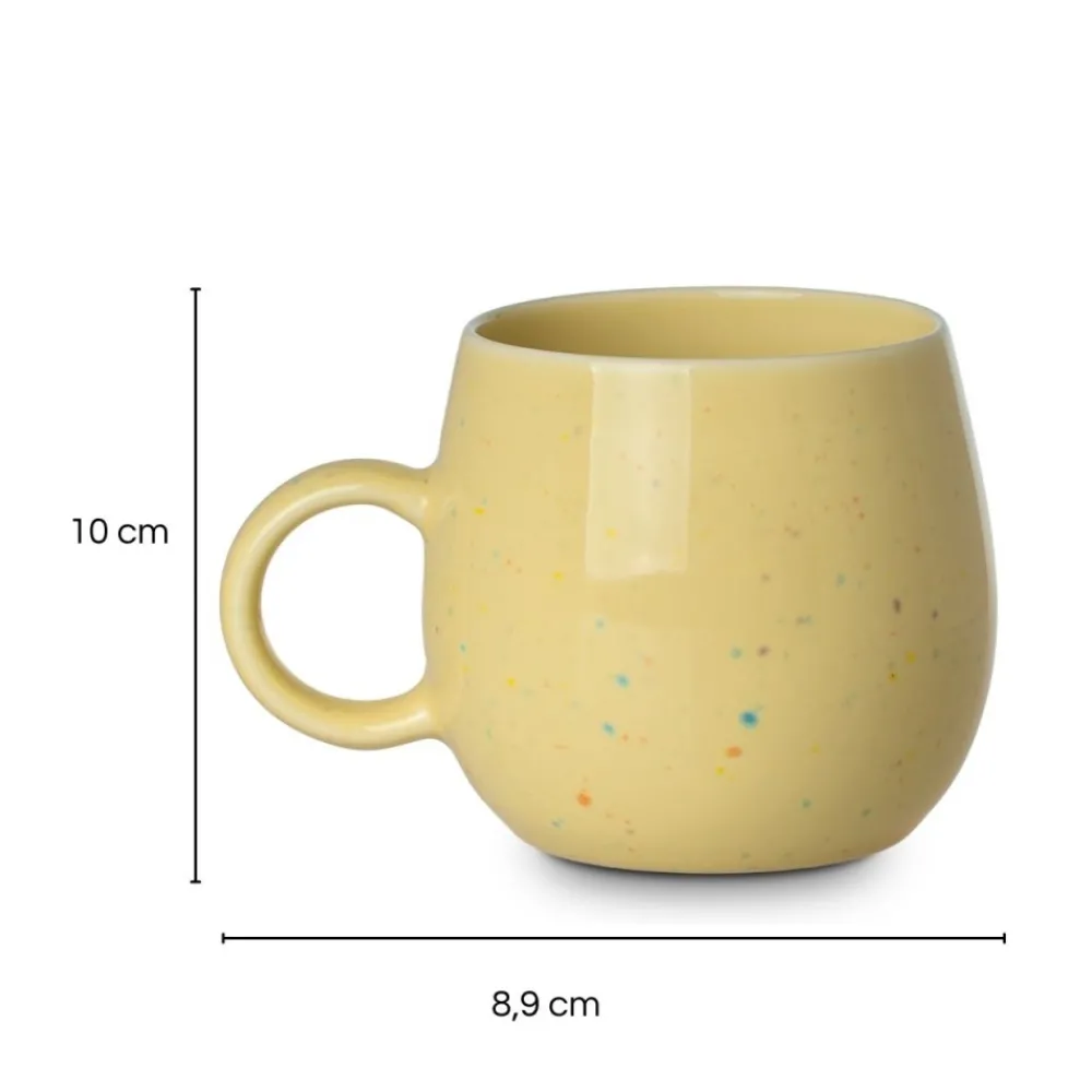 Żółty kubek 480 ml Speckle Pop * Estia Best