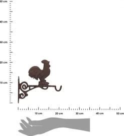 Uchwyt żeliwny ścienny Kogut 21 cm