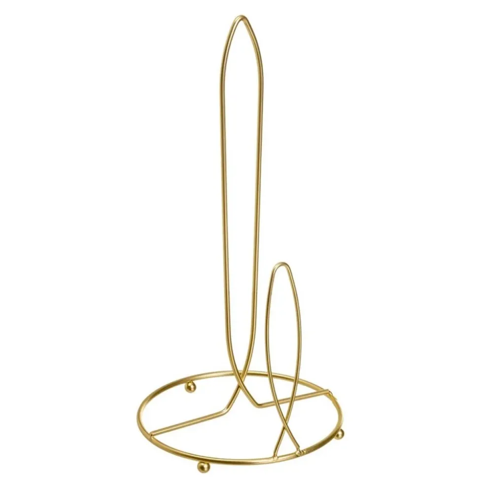 Uchwyt metalowy złoty na ręcznik papierowy 32 cm