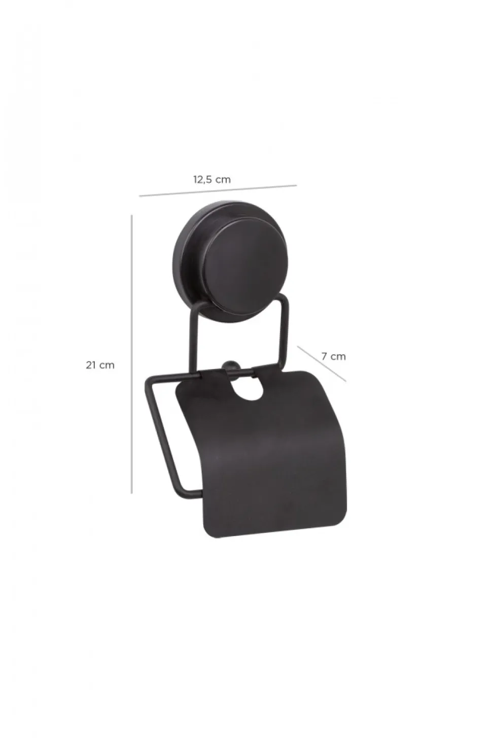 Uchwyt na papier toaletowy OKY LID BLACK